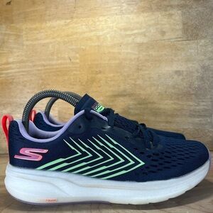 Skechers GoRun Ride Flow Womens Size 8 Running Shoes Sneakers Navy Blue 130018